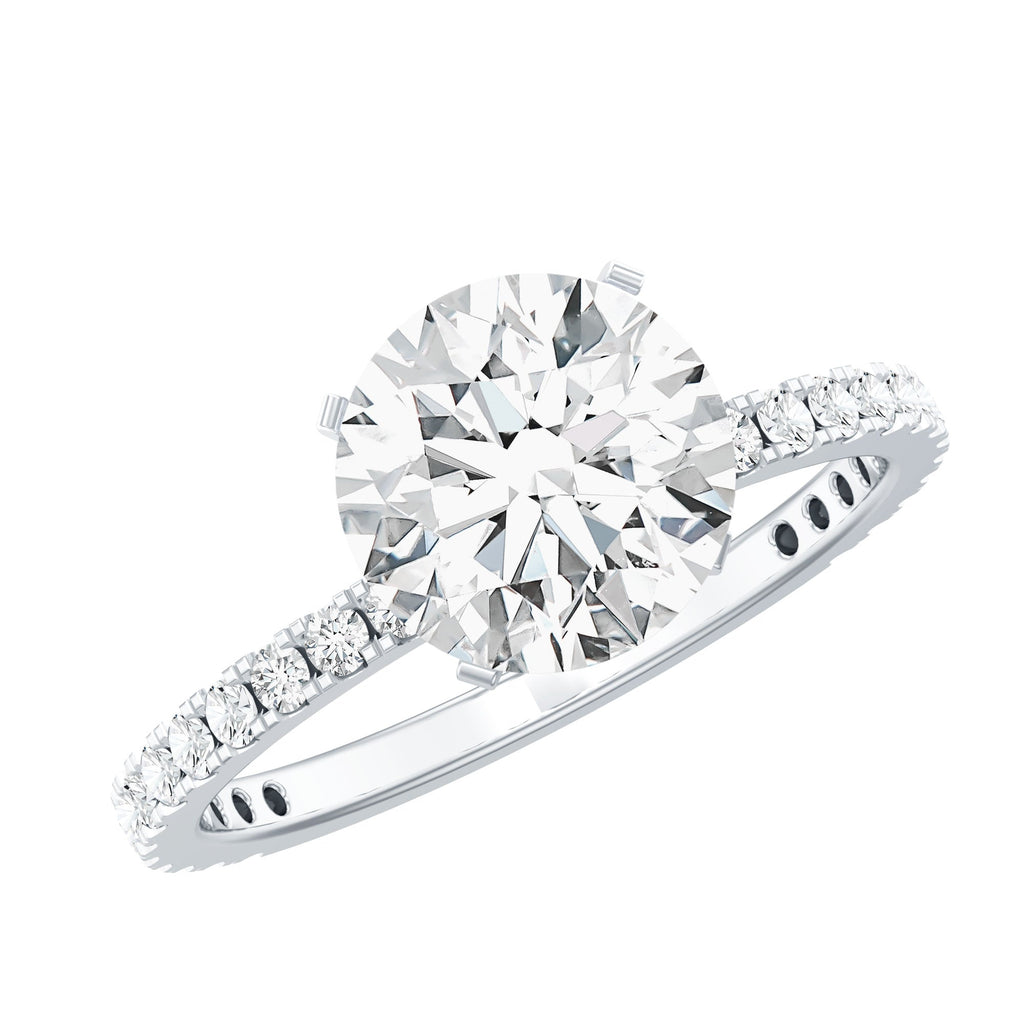 Brilliant Cut 2 Carat Lab Grown Diamond Solitaire Engagement Ring