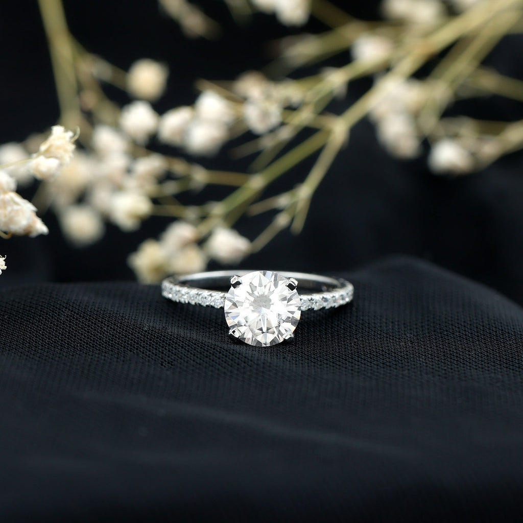 Brilliant Cut 2 Carat Lab Grown Diamond Solitaire Engagement Ring