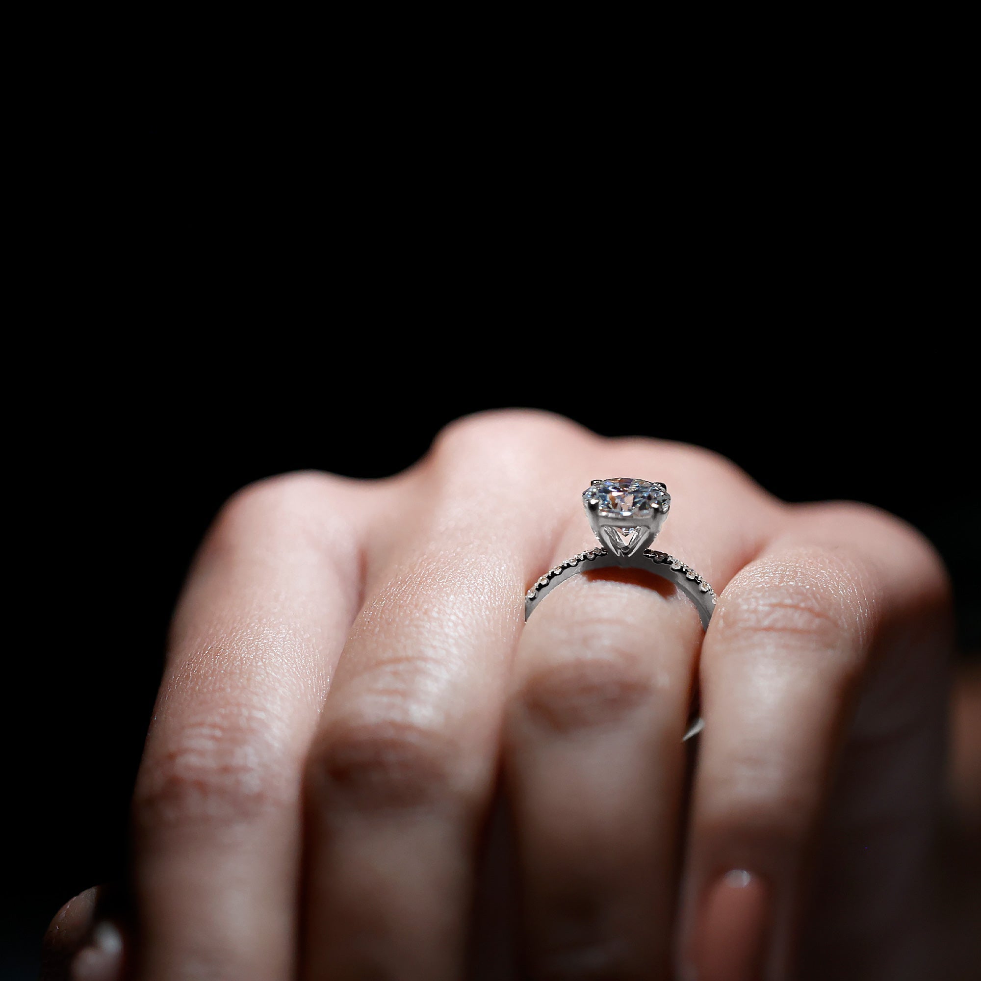 Brilliant Cut 2 Carat Lab Grown Diamond Solitaire Engagement Ring