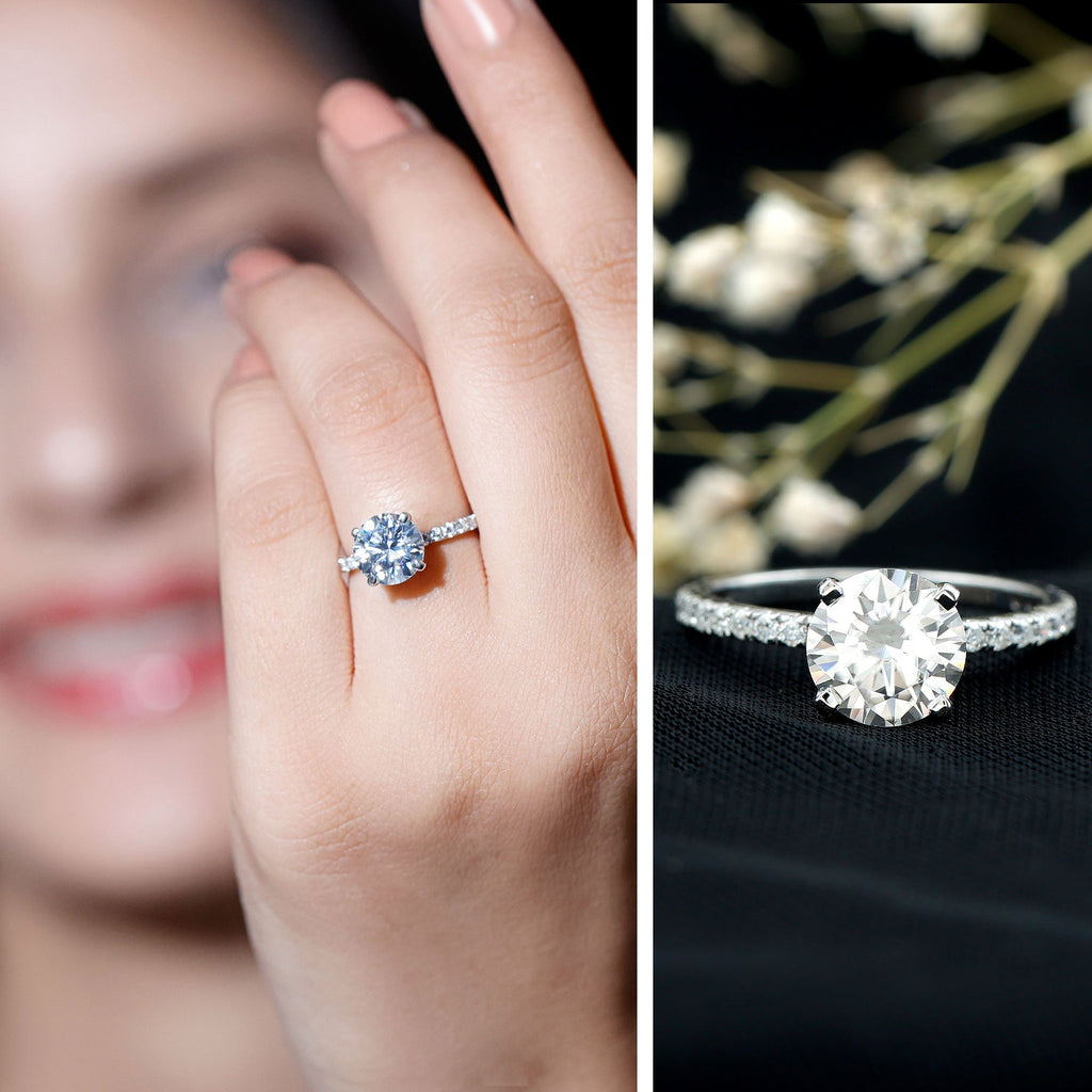 Brilliant Cut 2 Carat Lab Grown Diamond Solitaire Engagement Ring