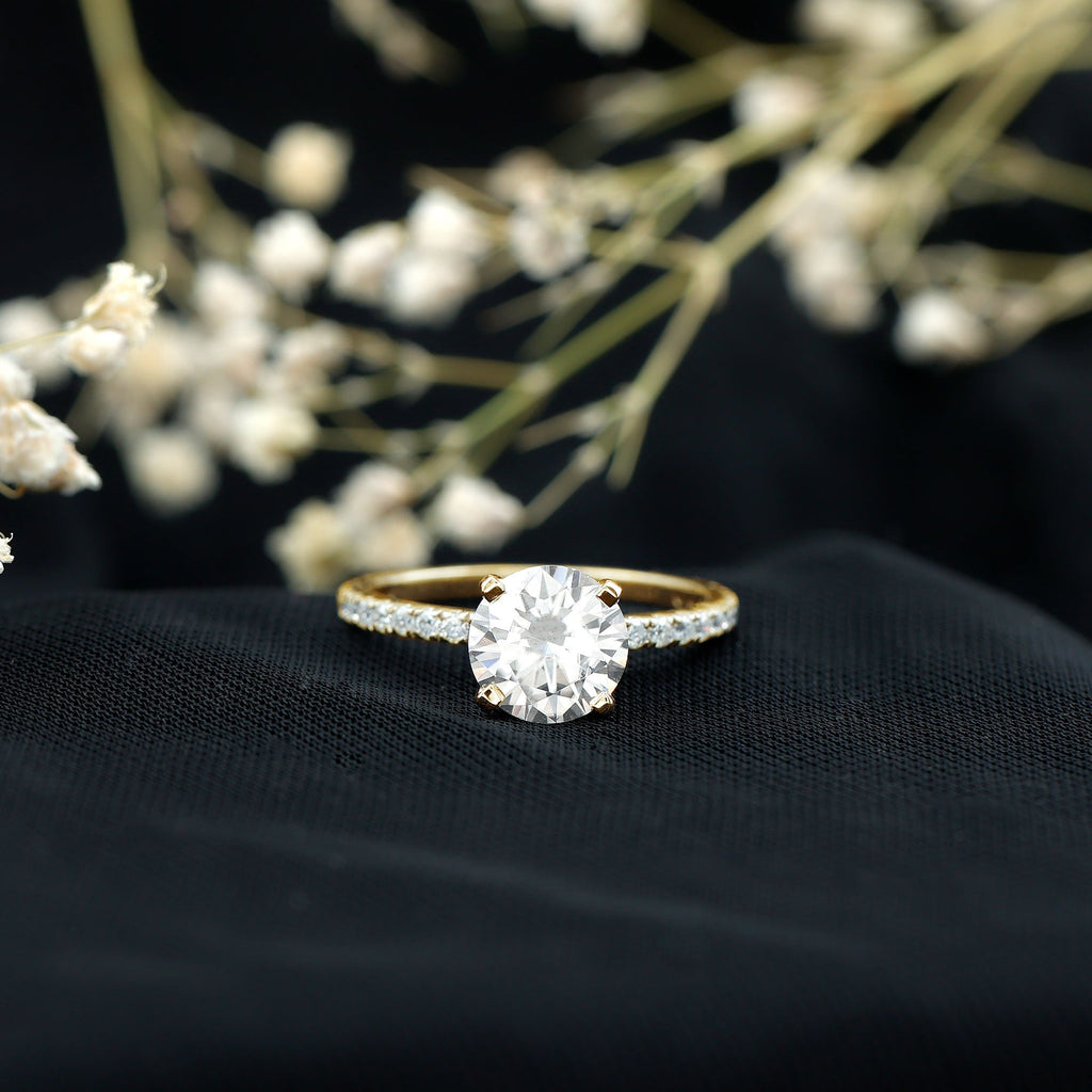 Brilliant Cut 2 Carat Lab Grown Diamond Solitaire Engagement Ring
