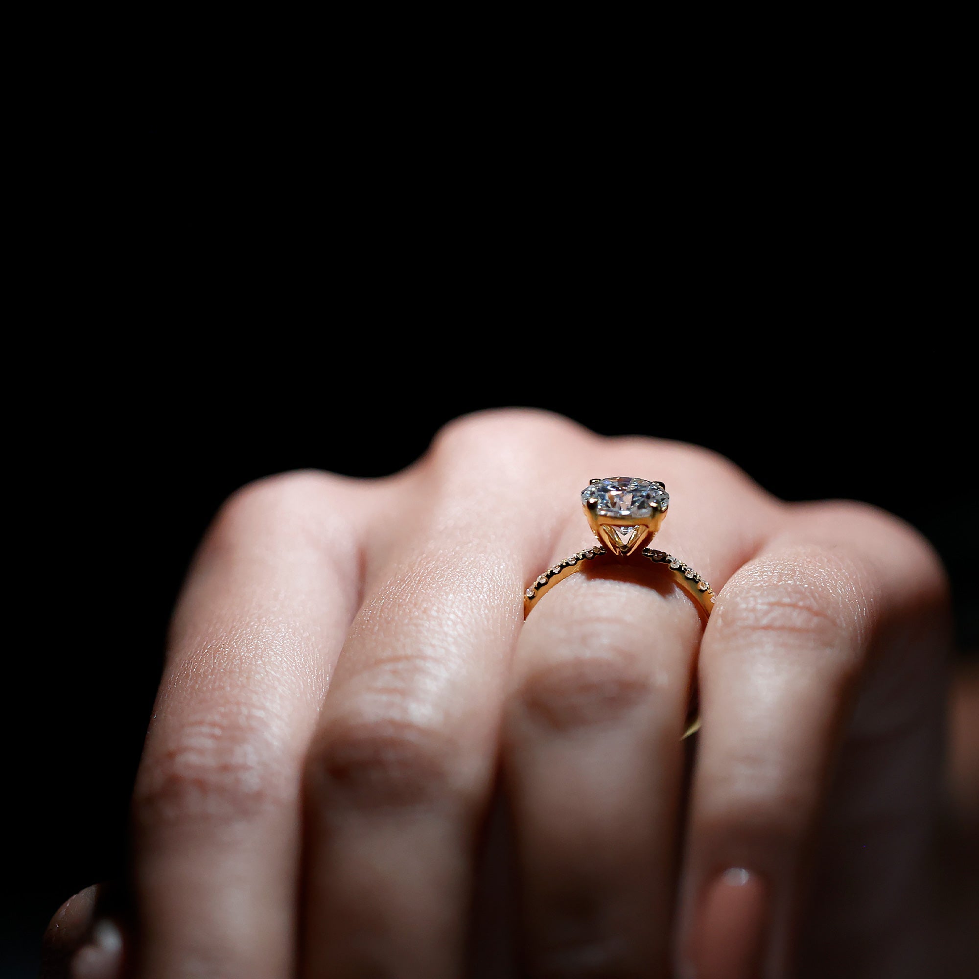 Brilliant Cut 2 Carat Lab Grown Diamond Solitaire Engagement Ring