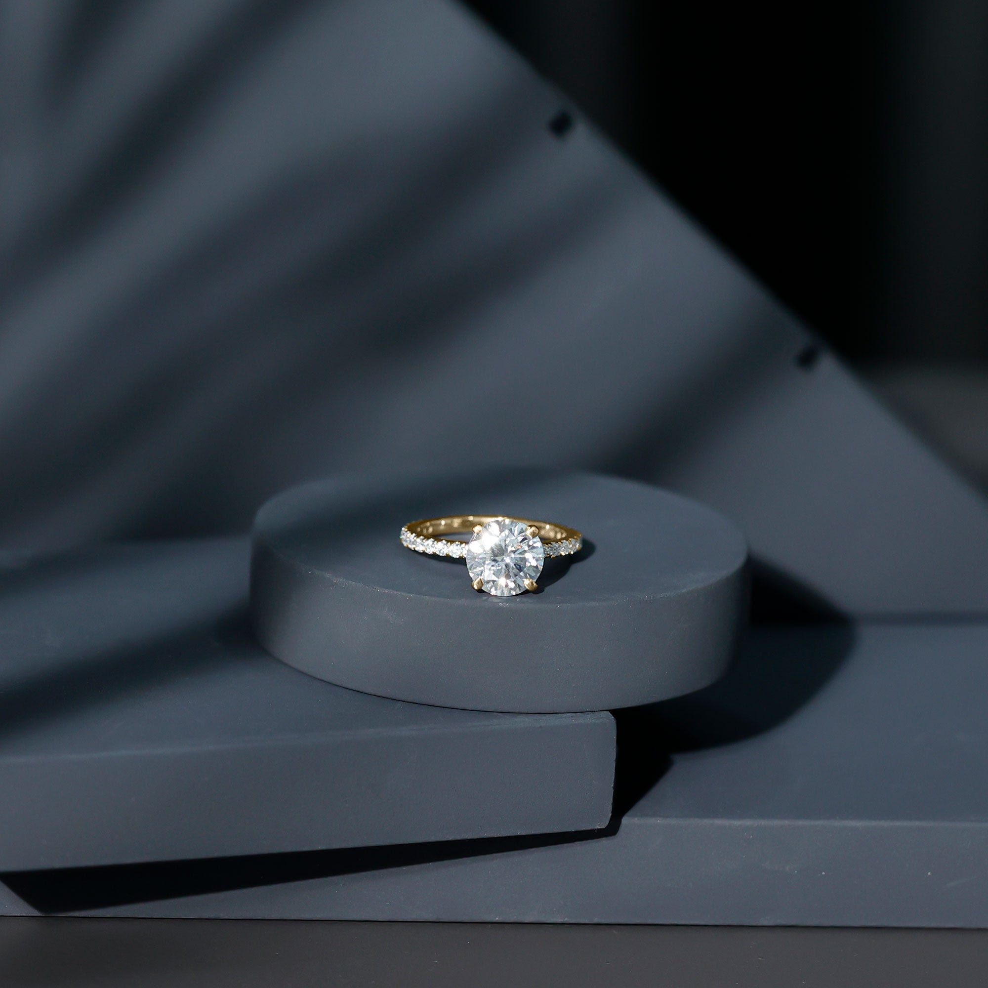 Brilliant Cut 2 Carat Lab Grown Diamond Solitaire Engagement Ring