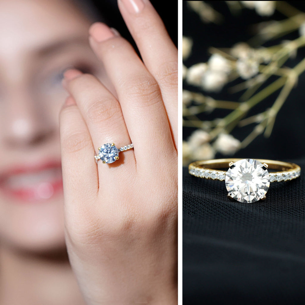 Brilliant Cut 2 Carat Lab Grown Diamond Solitaire Engagement Ring
