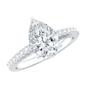 Certified 2.24 CT Moissanite Teardrop Engagement Ring For Her