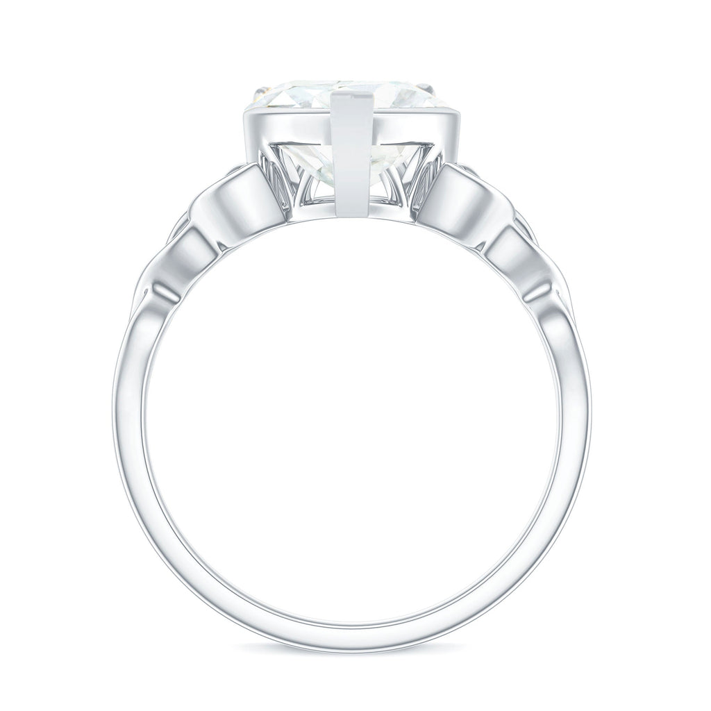 Heart Shaped Moissanite Celtic Engagement Ring