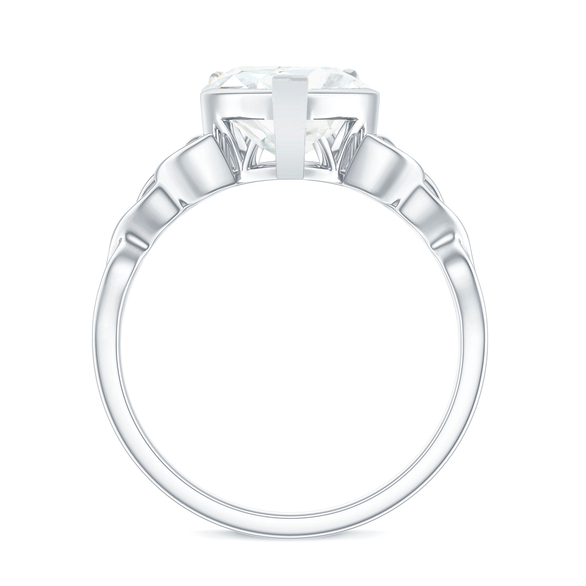 Heart Shaped Moissanite Celtic Engagement Ring