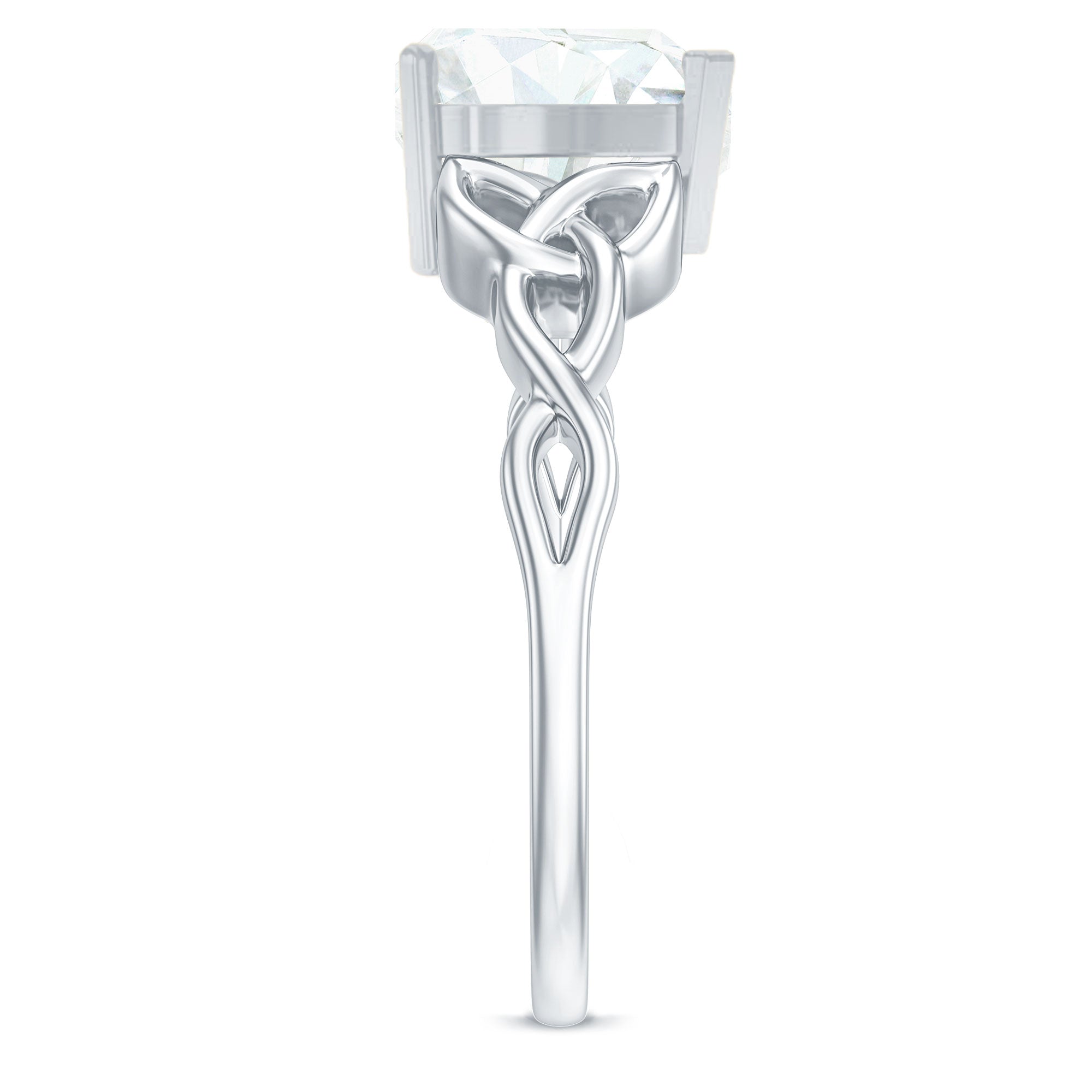 Heart Shaped Moissanite Celtic Engagement Ring