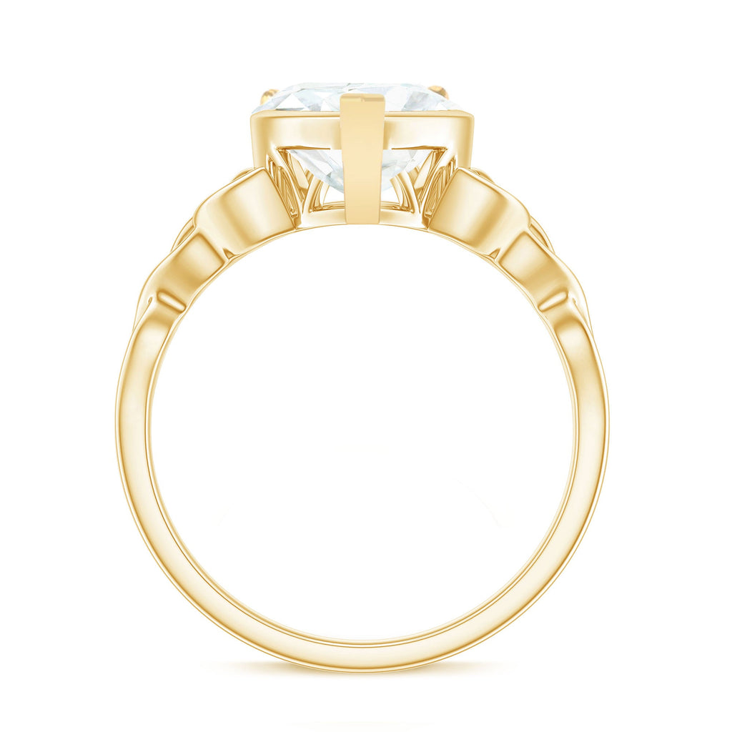 Heart Shaped Moissanite Celtic Engagement Ring