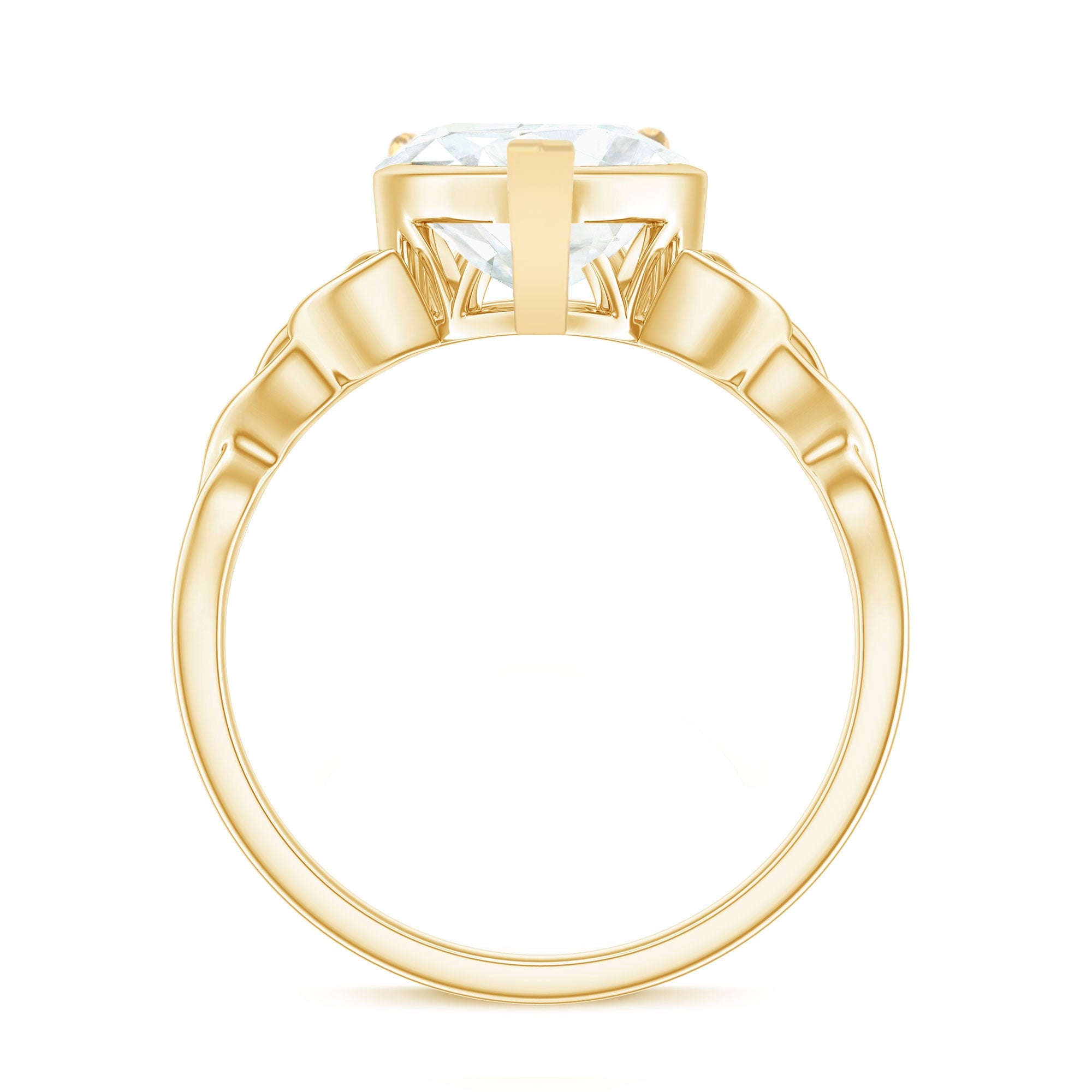 Heart Shaped Moissanite Celtic Engagement Ring