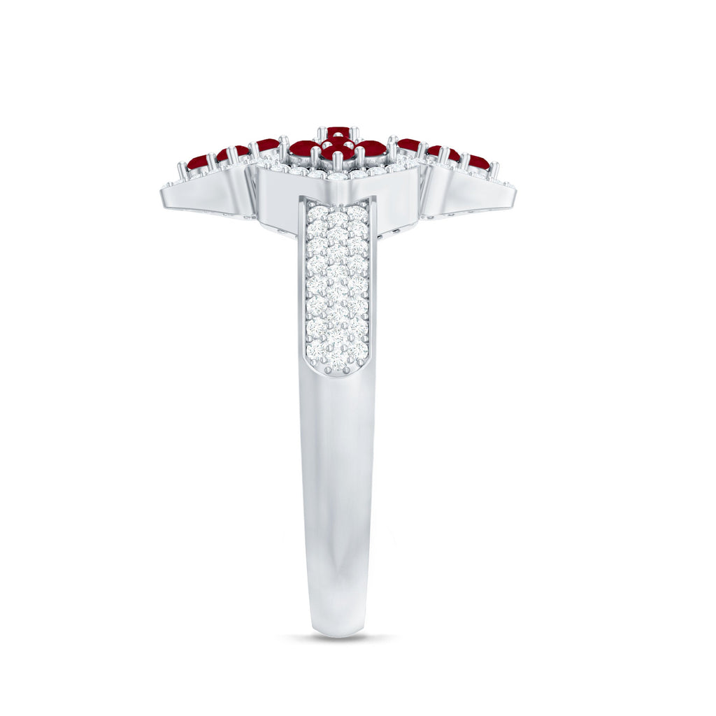 Ruby and Diamond Statement Engagement Ring