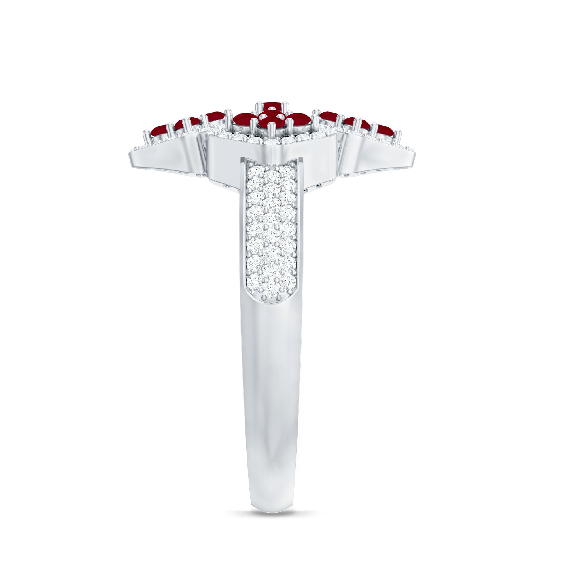Ruby and Diamond Statement Engagement Ring
