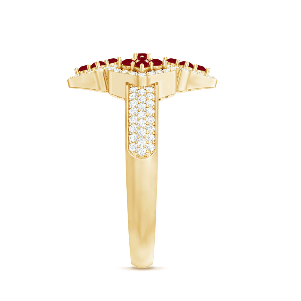 Ruby and Diamond Statement Engagement Ring