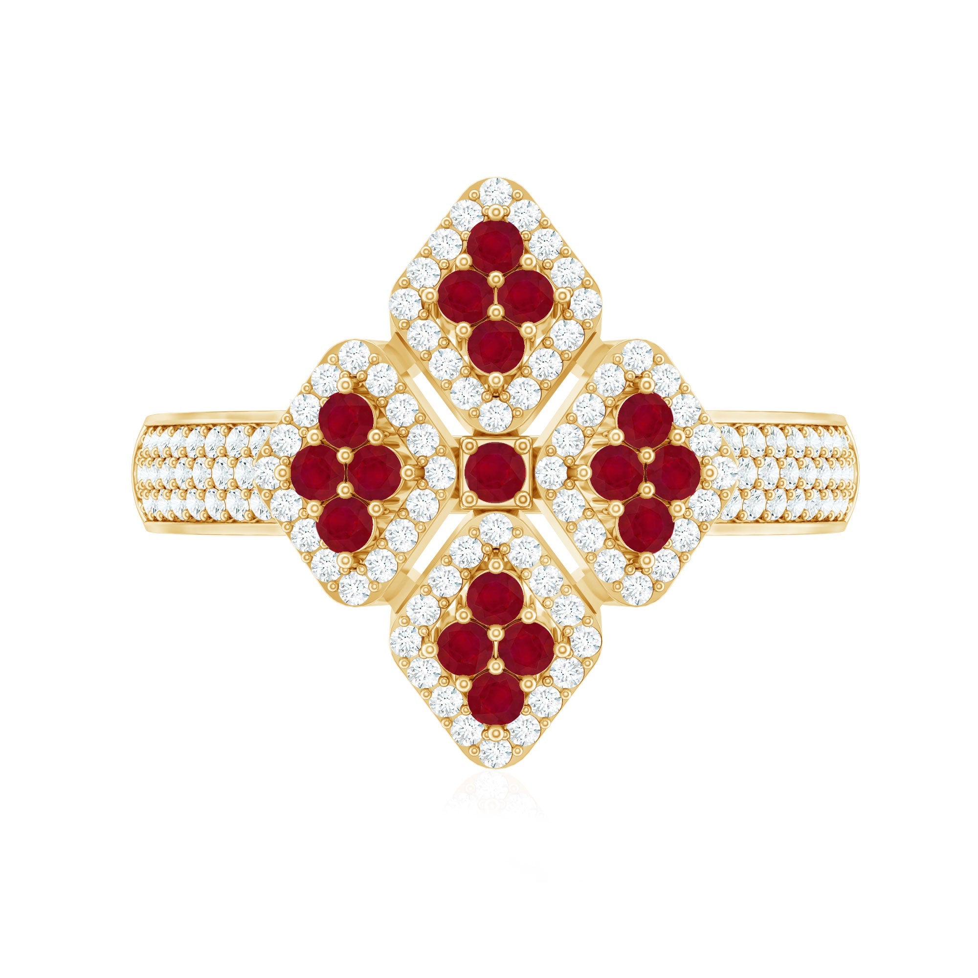 Ruby and Diamond Statement Engagement Ring