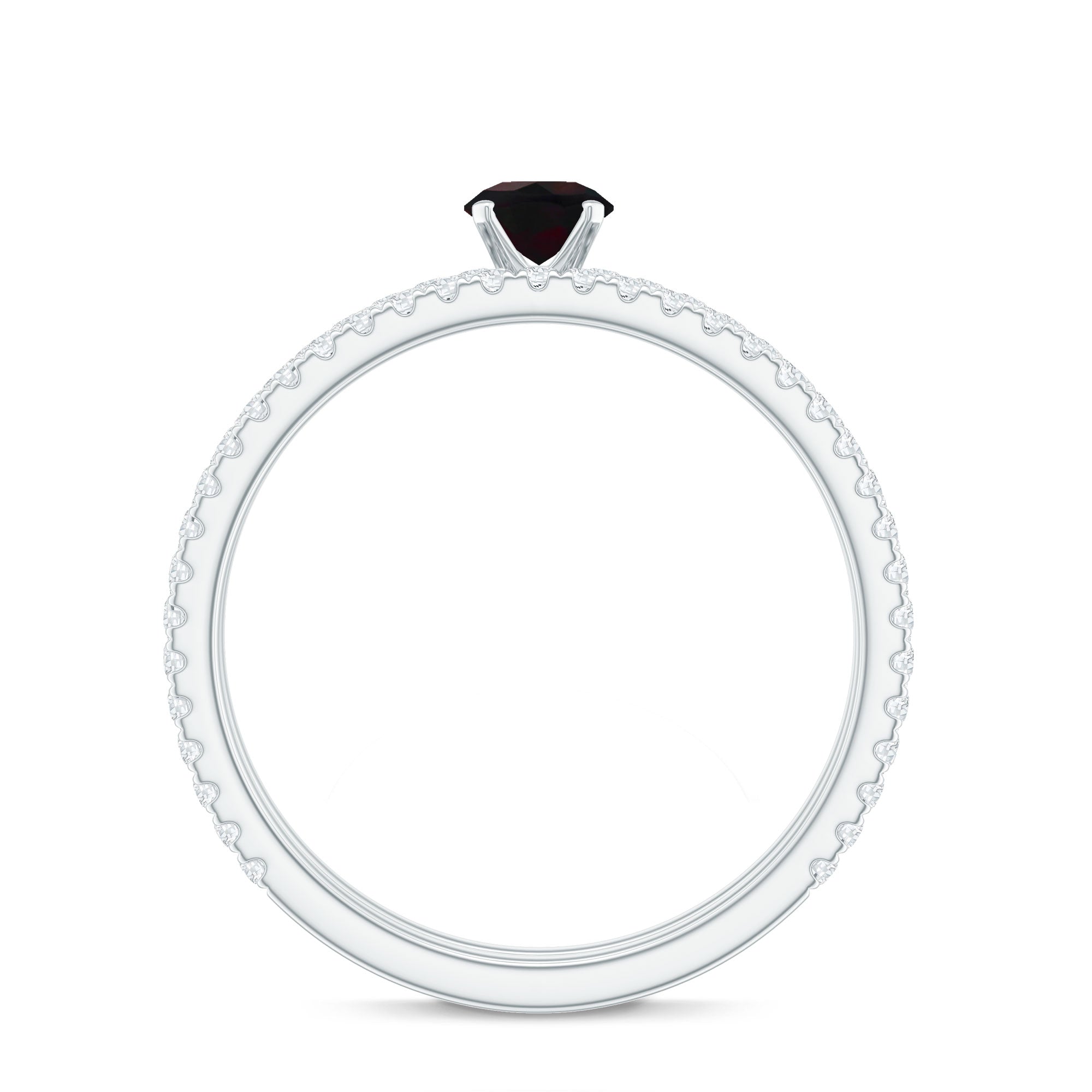 1.25 CT Minimal Wedding Ring Set with Black Opal and Diamond
