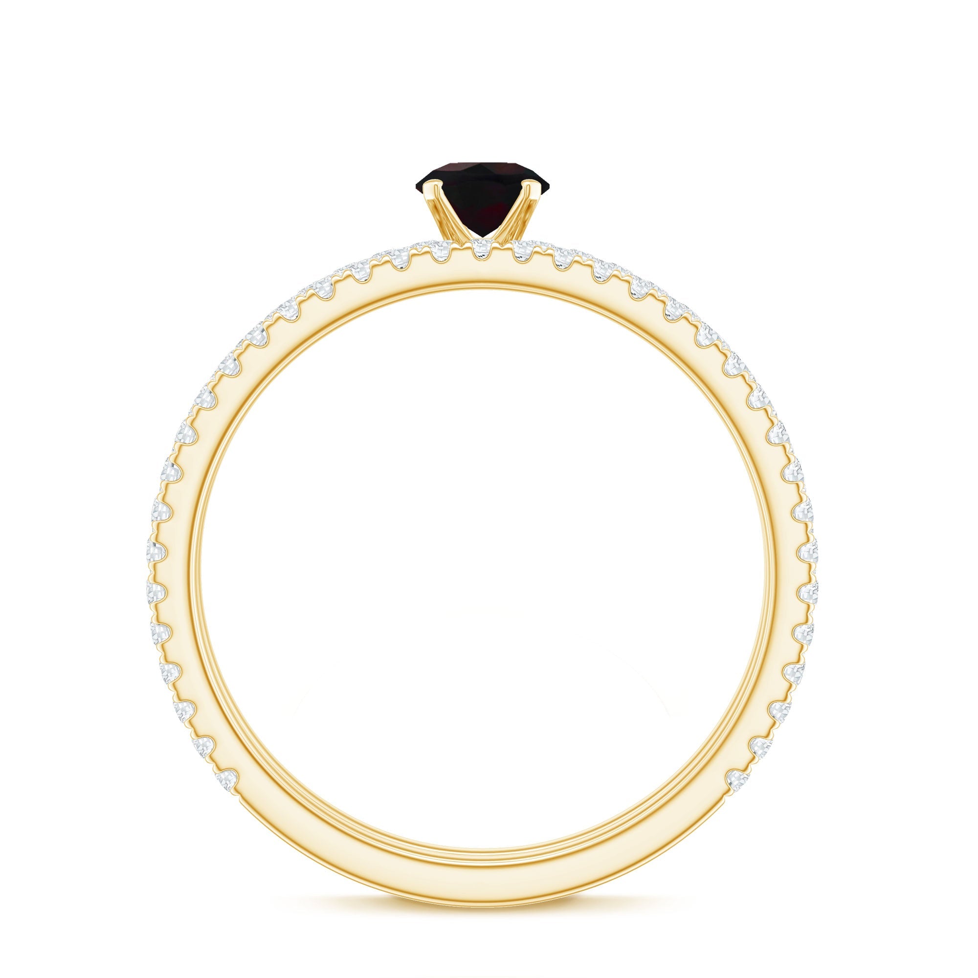 1.25 CT Minimal Wedding Ring Set with Black Opal and Diamond