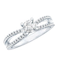Solitaire Lab Grown Diamond Split Shank Engagement Ring