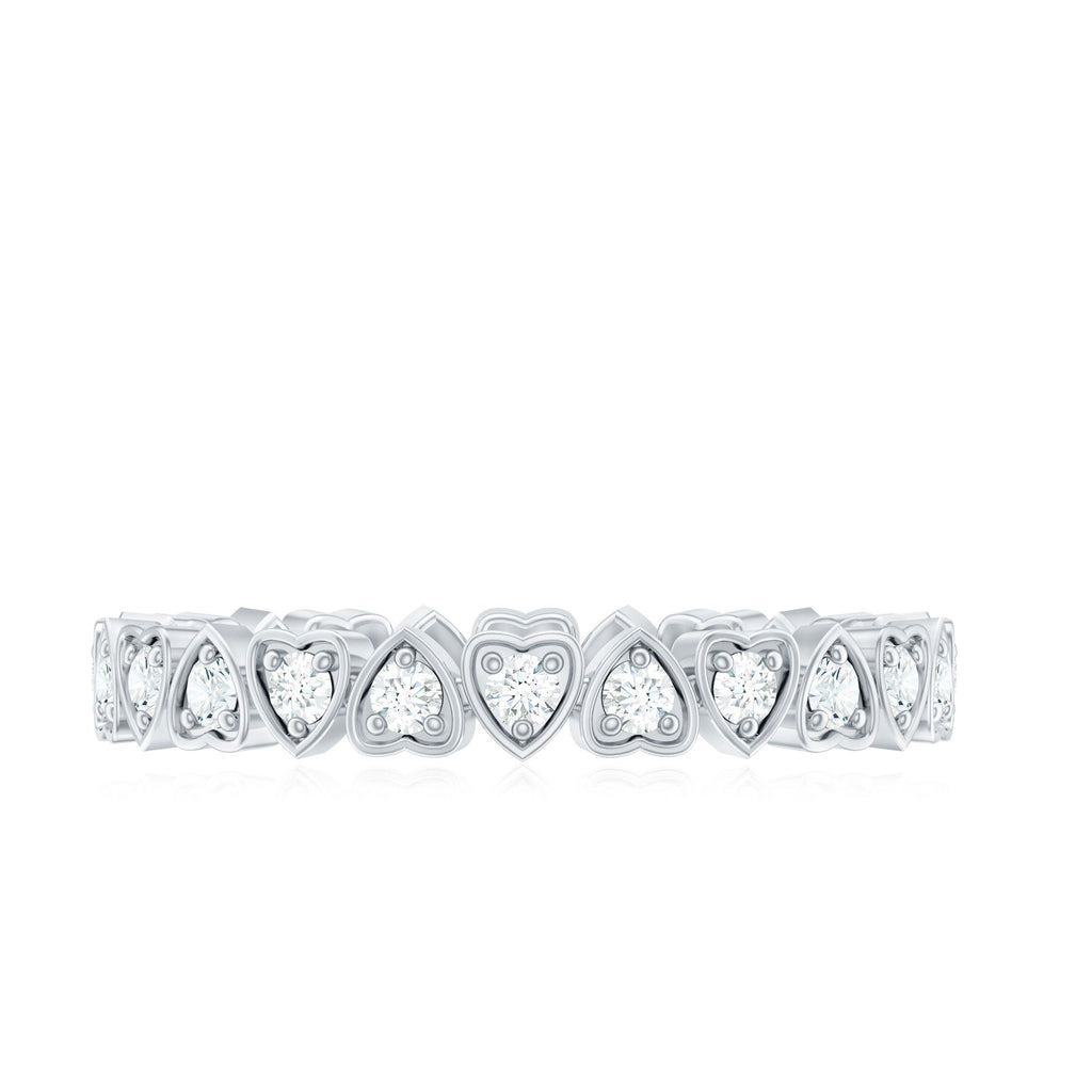 Certified Diamond Heart Eternity Band Ring