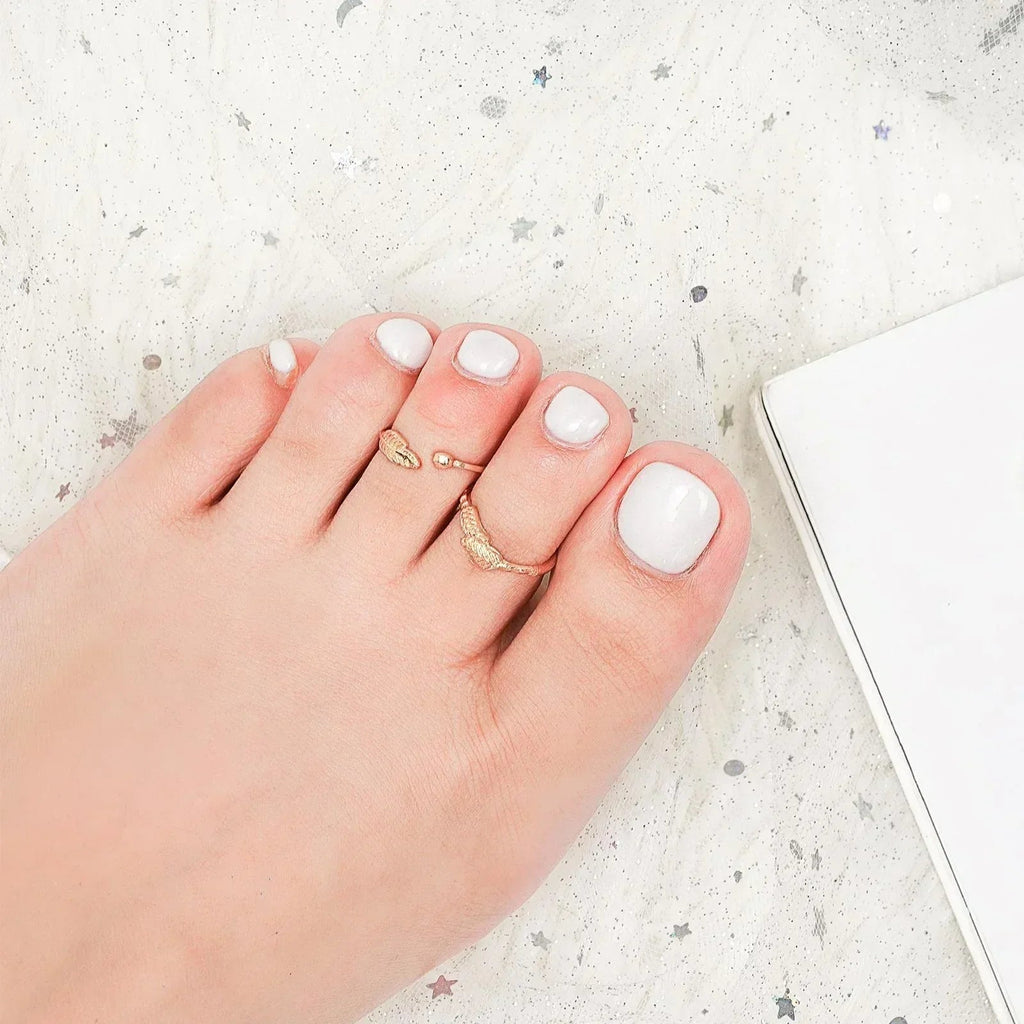 12pcs Adjustable Toe Rings For Women Girls Simple Beach Open Toe Set Cute Heart Feather Summer Toe Foot Jewelry