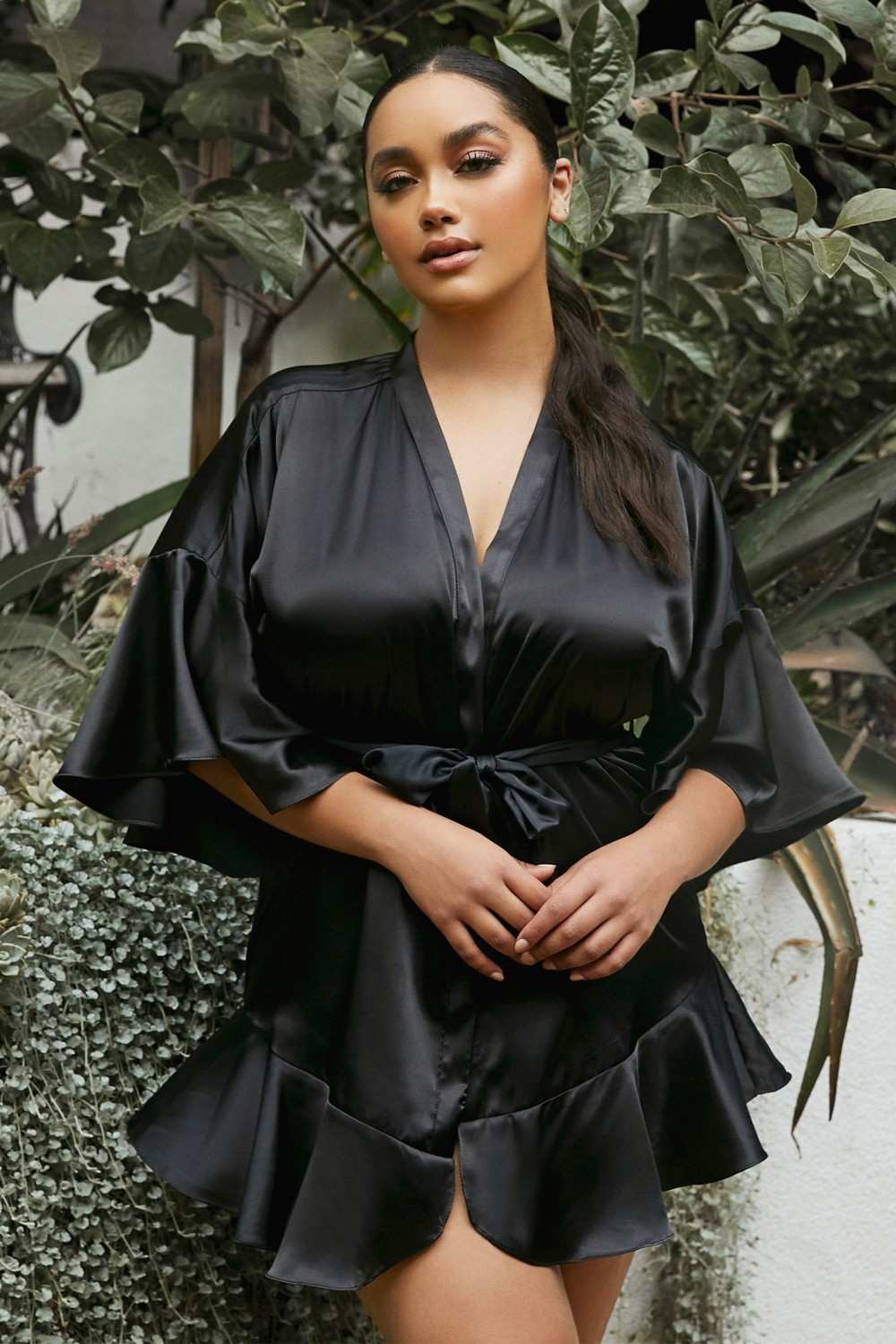 Luxury Soft Satin Kimono Robe by Cinderella Divine