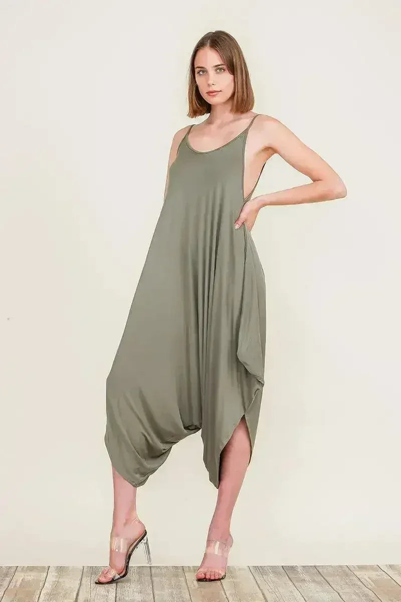 Harem Jumpsuit Romper – Chic & Versatile One-Piece | Breathable Rayon