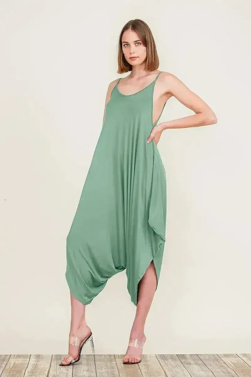 Harem Jumpsuit Romper – Chic & Versatile One-Piece | Breathable Rayon