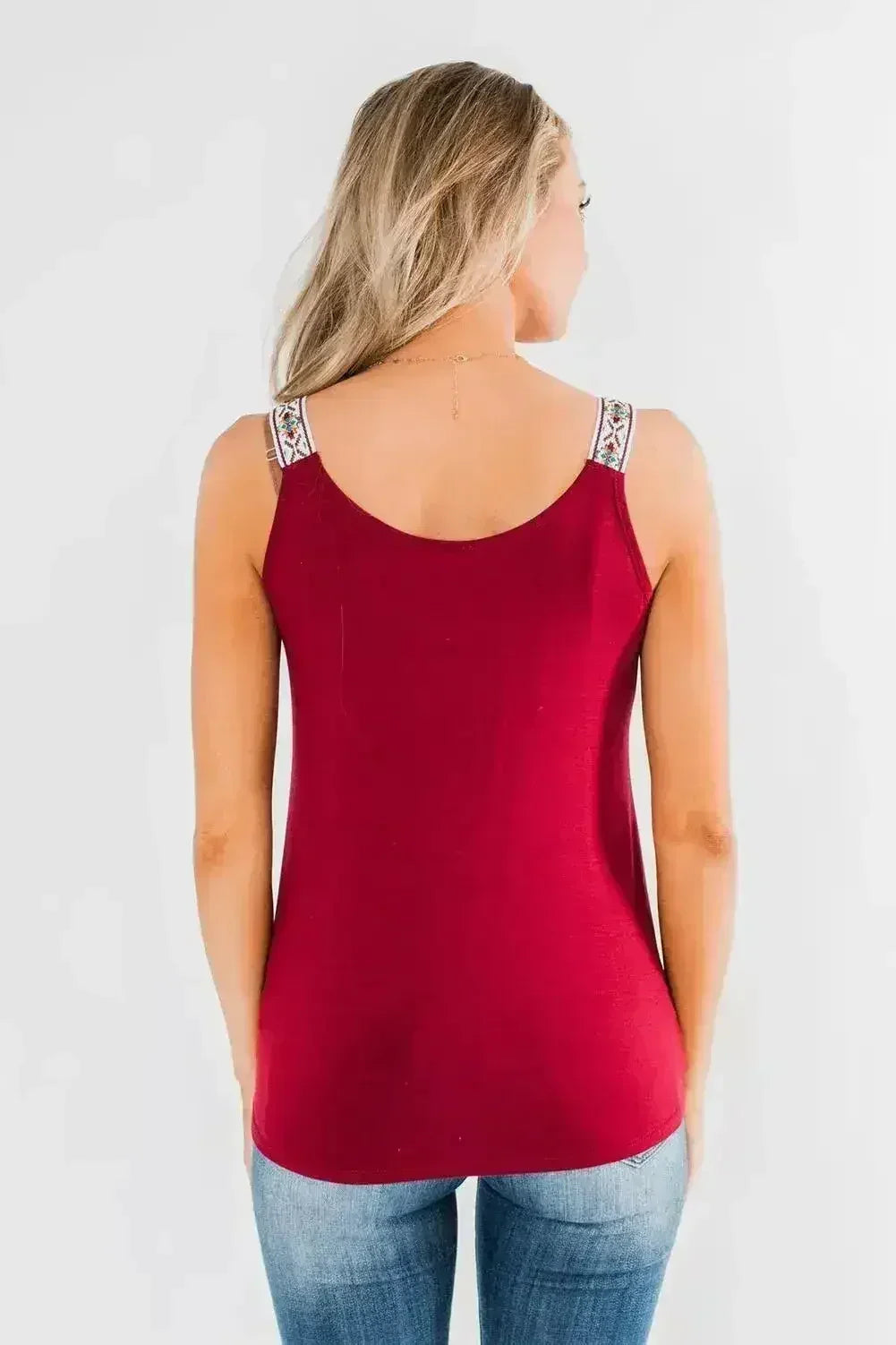 Red Somewhere Next To You Twist Summer Tank Top