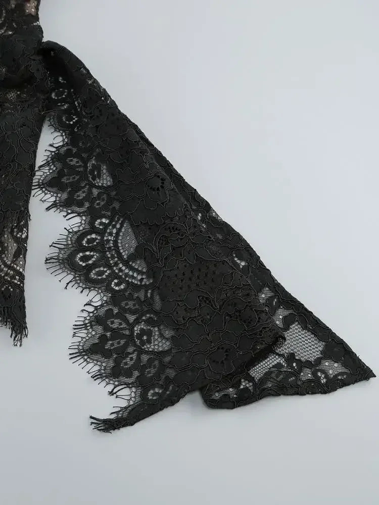 TARUXY Sexy Lace See-through Patchwork Corset Dress Female Bodycon Elegant Party MIrrgualr Mini Dress Women Tube Top Dress New