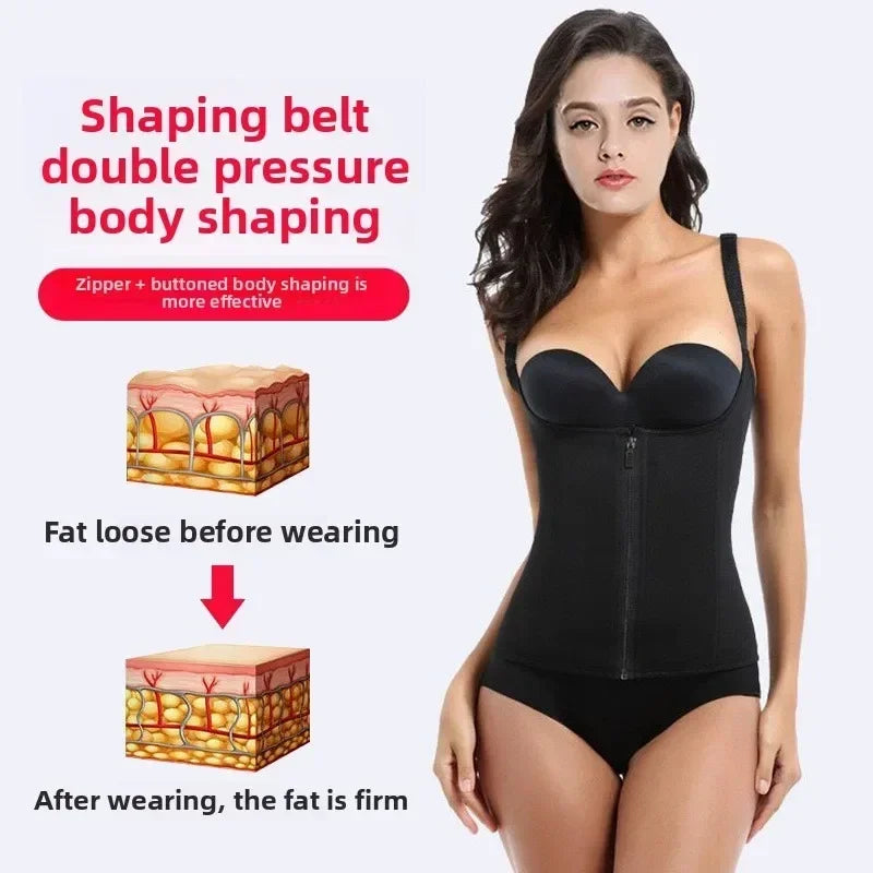 Ladies Lingerie Hree Row Buckle Zipper Bodice Women's Corset Put Away Abdomen Appearing Thin  Breathable Comfortable Lingerie