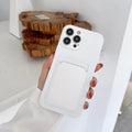 Soft Silicone Card Phone Case for IPhone 13  12 Pro Max Shockproof Protector Cover for IPhone 14 Plus Cases Heavy Duty Solid Slim Lightweight Anti-Shock Cover for iPhone