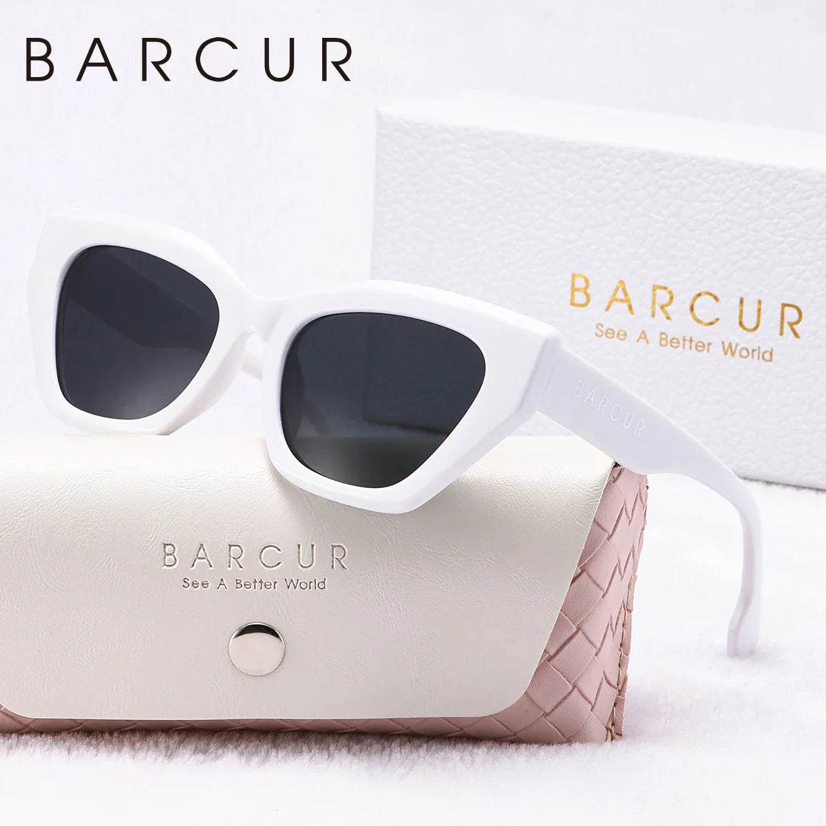 BARCUR Stylish Irregular Fashionable Unique Polarized Women’s Sunglasses – Unique Thick PC Frame with UV400 Protection – Fashion Creative Color Eyewear for Travel Shopping Outdoor Events & Party Outfits