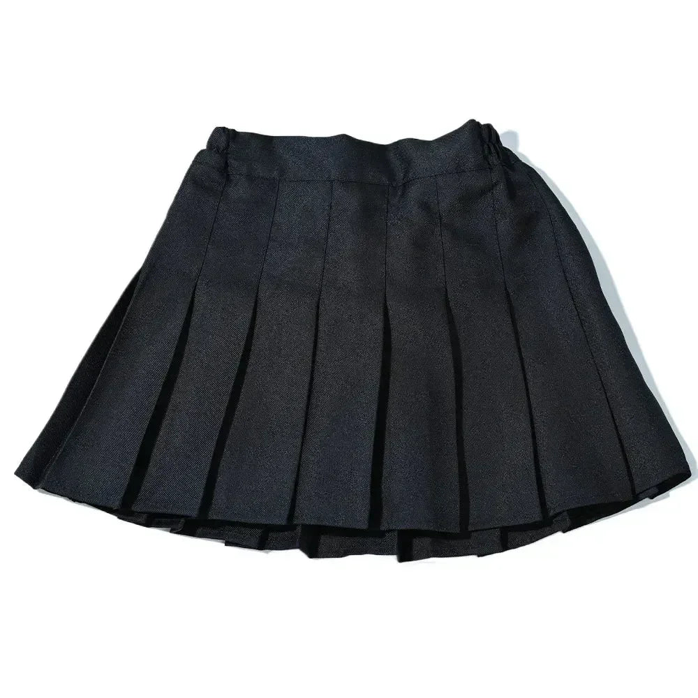 Summer Girl Pleated Skirt Children Summer Skirt Girls Mini Skirts Vintage Pleated Skirt 3-13Y Junior Girls Ruched Cullottes