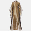 Radiant Sheer Metallic Maxi Dress