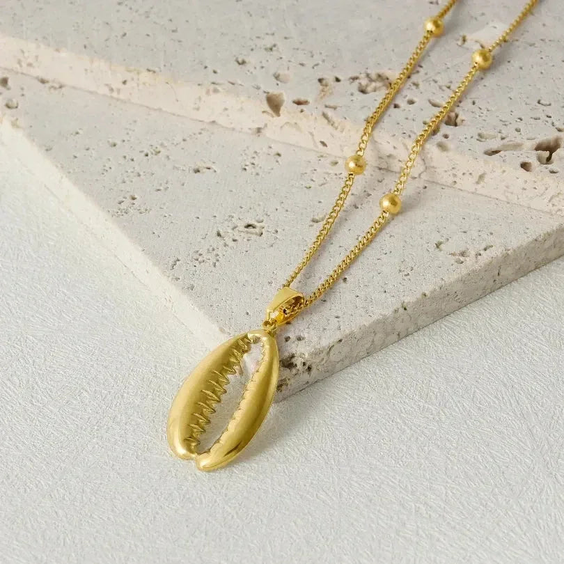 1Pc Temperament Fashion Summer Beach Blue Marine Life Sea Horse Shell Turtle Mini Fish Bead Necklace Classic Clavicle Chain