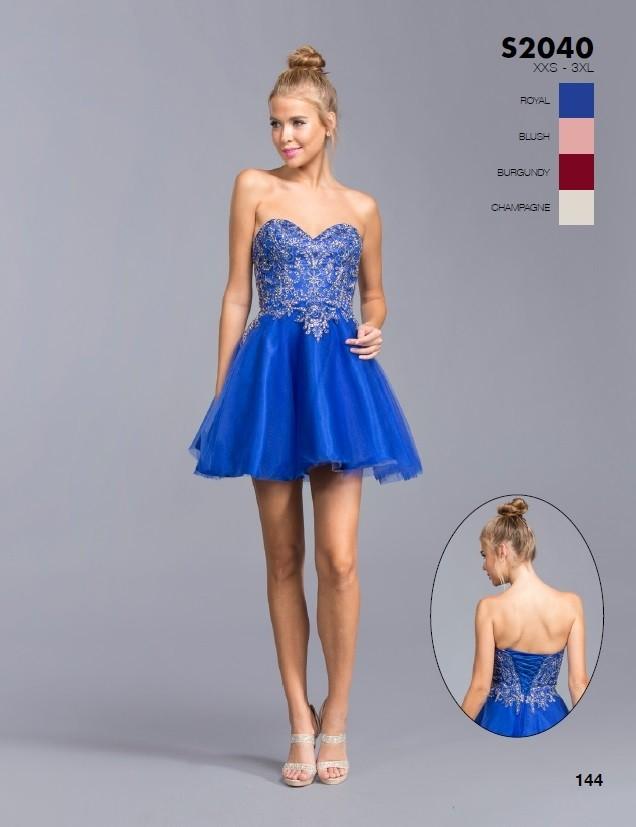 CLEARANCE - Aspeed S2040 Sweetheart Neckline Strapless Short Dress (Size 3XL)