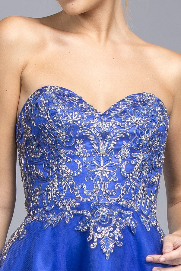 CLEARANCE - Aspeed S2040 Sweetheart Neckline Strapless Short Dress (Size 3XL)
