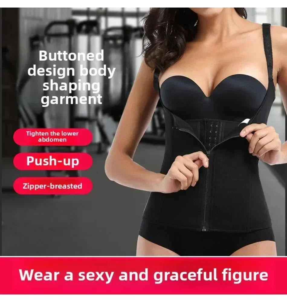 Ladies Lingerie Hree Row Buckle Zipper Bodice Women's Corset Put Away Abdomen Appearing Thin  Breathable Comfortable Lingerie