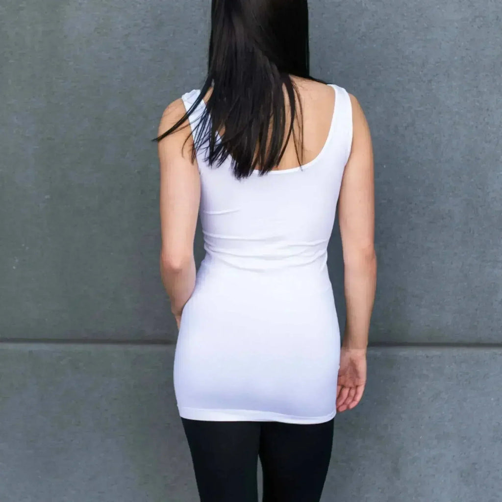 Truly Contagious Extra Long Layering Scoop Back Tank Top