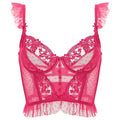 Fashion Comfortable Lace Lingerie with Steel Ring Wrapped Chest Top Bra and Panty Set Sexy Intimates Supply Underwire Female