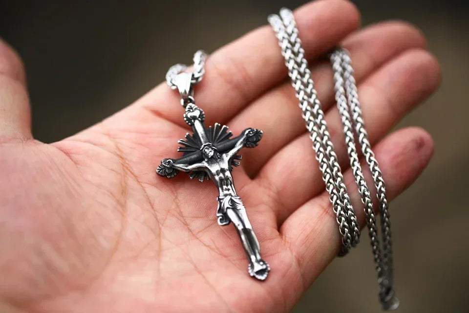 Beier 2022 New Creative Design Jesus Cross Pendant For Men Punk Hip Hop Skull Christian Jewelry Wholesale