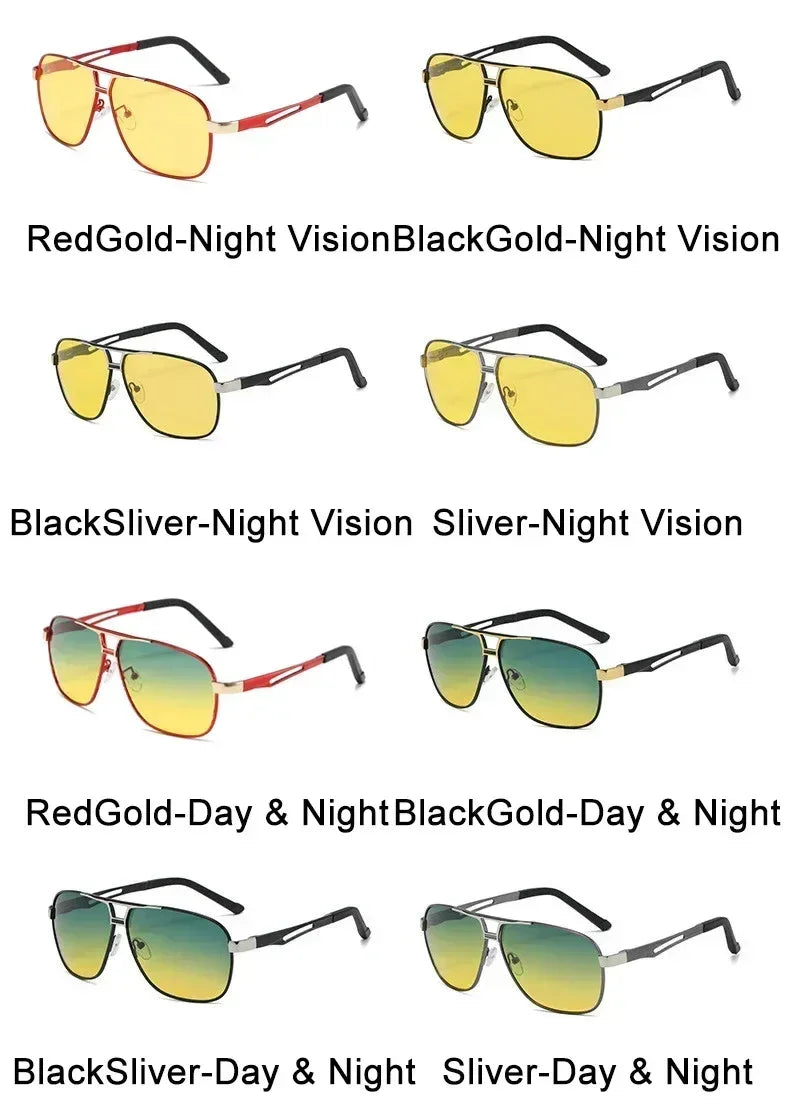 2024 UV400 Polarized Sunglasses Men Women Outdoor Discoloration Eyewear Men Trendy Photochromic Night Vision Sun Glasses