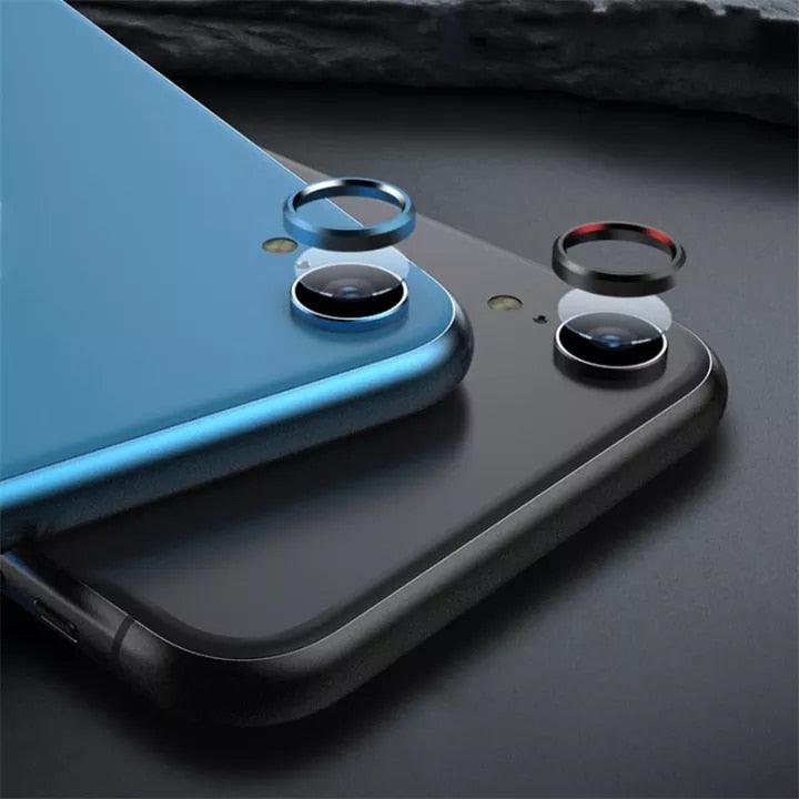 Camera Protection Ring with Metal Camera Protection Film For iPhone XR Metal Camera Protector Ring Circle Compatible with iPhone XR Aluminum Alloy Back Lens Protective Glass Cover