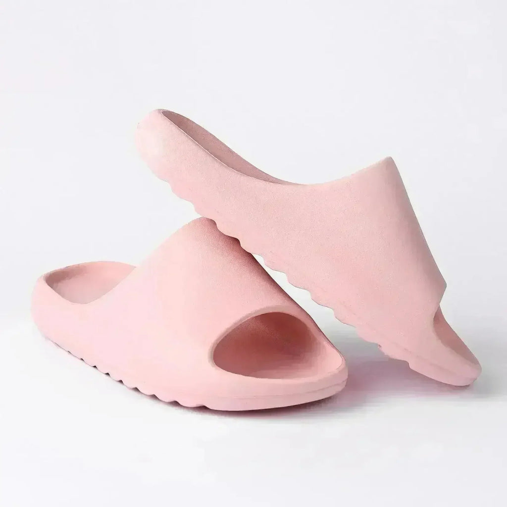 Cloud Pillow Slippers – Pink Platform Slides for Women | Non-Slip & Comfy