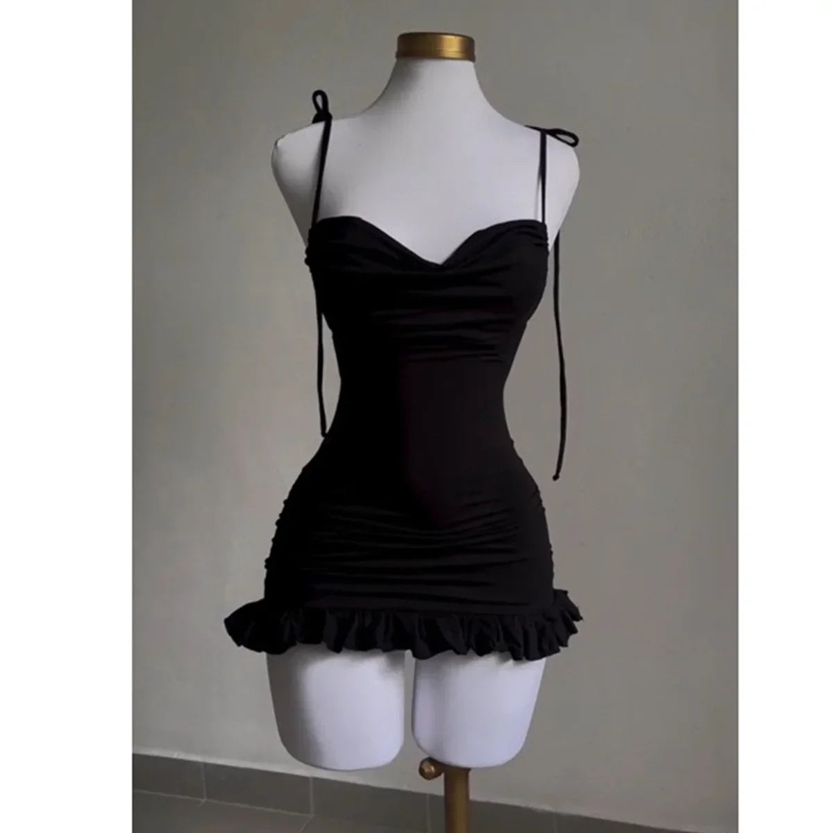 V Neck Backless Sundress | Sexy Lace Up Beach Dress -femstylo