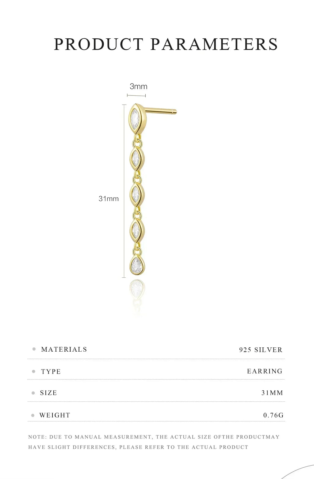 ANDYWEN 100% 925 Sterling Silver Gold Spicy Earring Chain Ovals Locker Earring Women Pendientes Luxury Fine Jewelry 2023 Clips