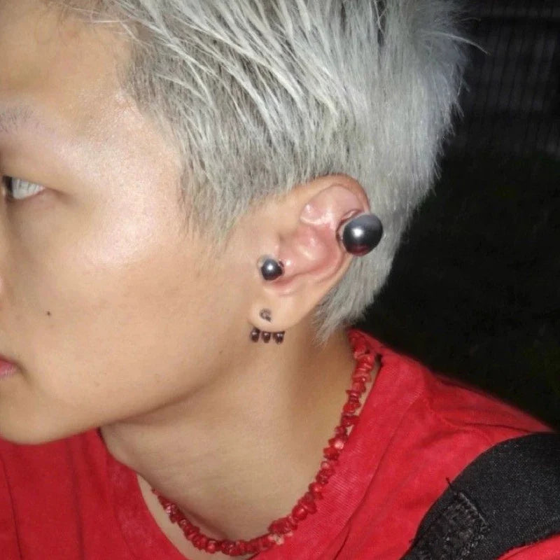 C Shaped Hoop Earrings | Punk Geometric Jewelry for Men and Women