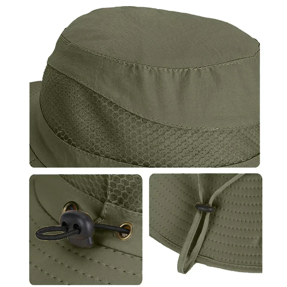 Outdoor Camping Fishing Hiking Sunscreen Fisherman Hat Solar Fan Cap Portable Solar Charging Cap With Fan For Unisex