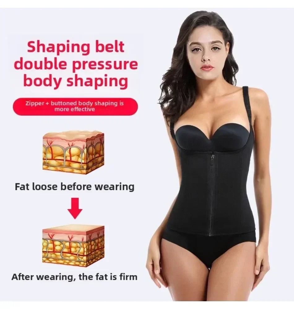 Ladies Lingerie Hree Row Buckle Zipper Bodice Women's Corset Put Away Abdomen Appearing Thin  Breathable Comfortable Lingerie