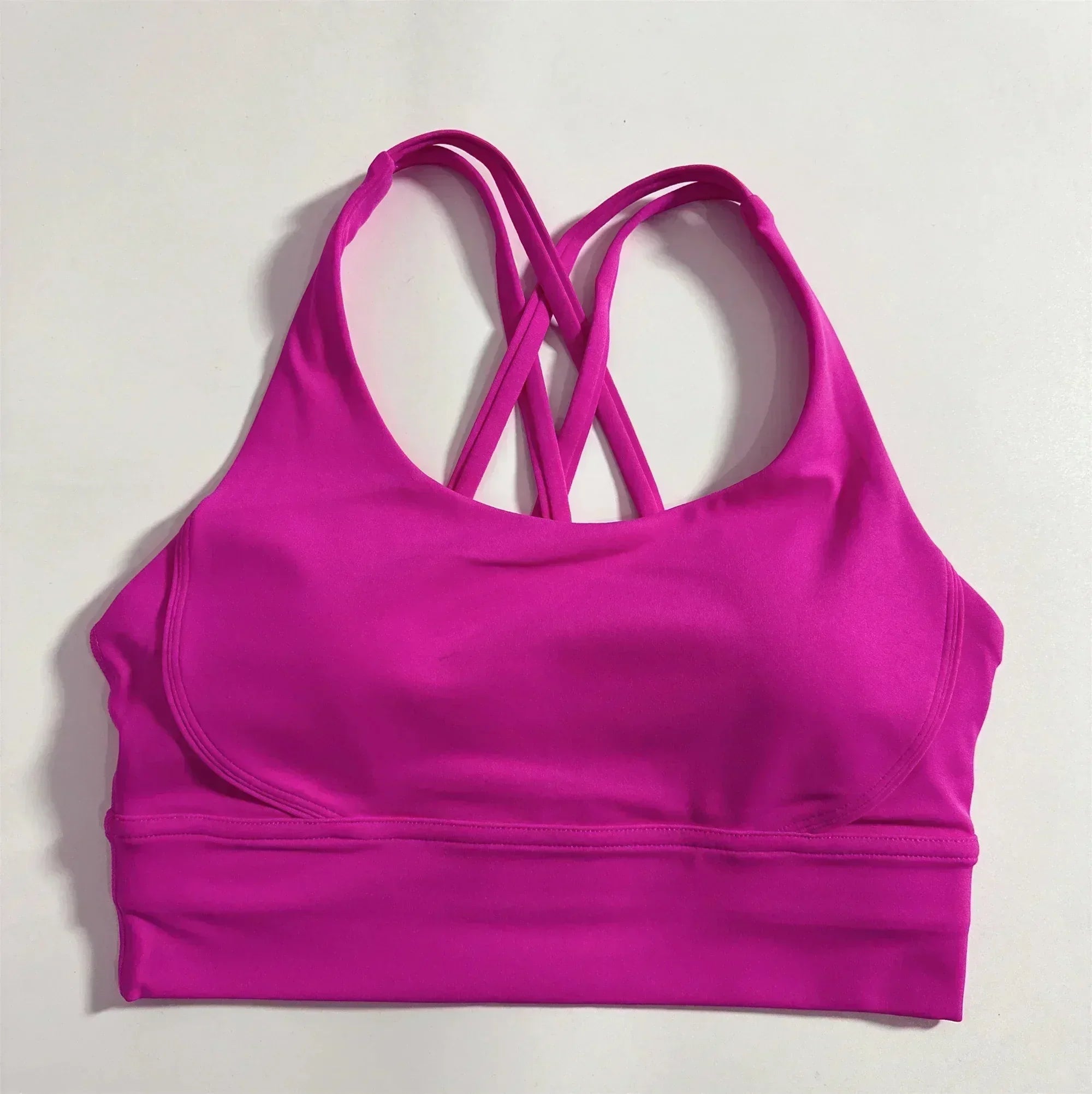 Solid Color Women Cross  Fitness sport Bra soft high strength Tight Top Comprehensive Training Gym Yoga Underwear With Chest Pad