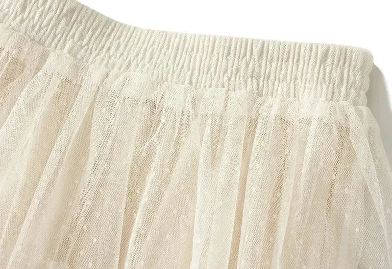 Women's High Waisted Slimming Sand Cake Skirt, Half Skirt, High-End Feeling Gauze, Long Skirt, Summer, , 2025 Hundred fold skirt